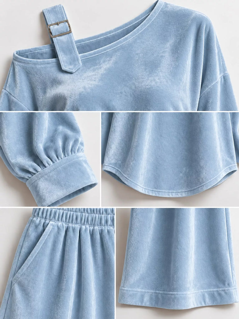 Next Level Asymmetrical Top and Pants Set
