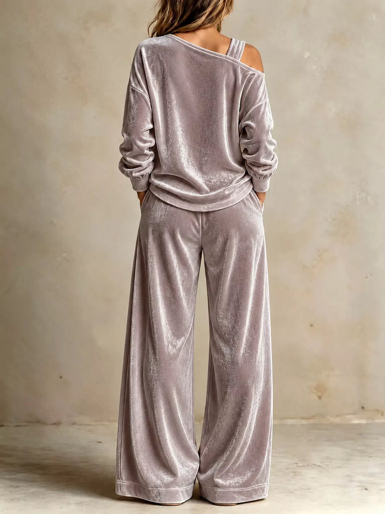 Next Level Asymmetrical Top and Pants Set
