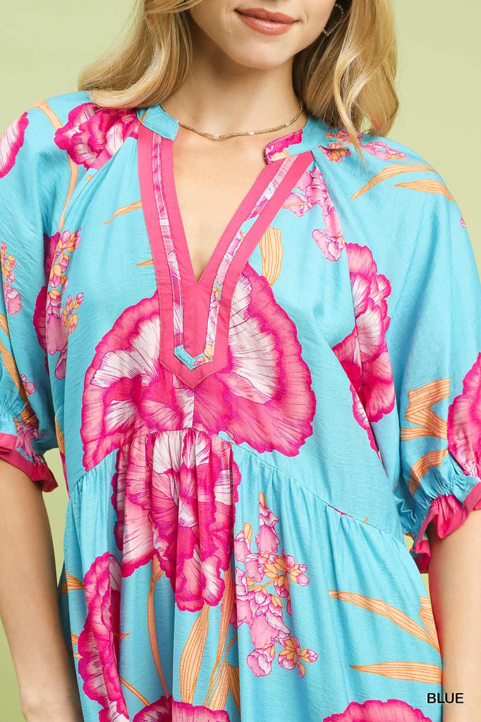 Floral Print Midi Dress by Umgee