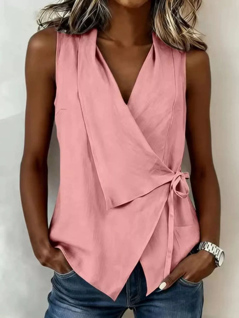 Suns Out Tie Detail Top