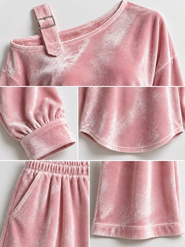 Next Level Asymmetrical Top and Pants Set