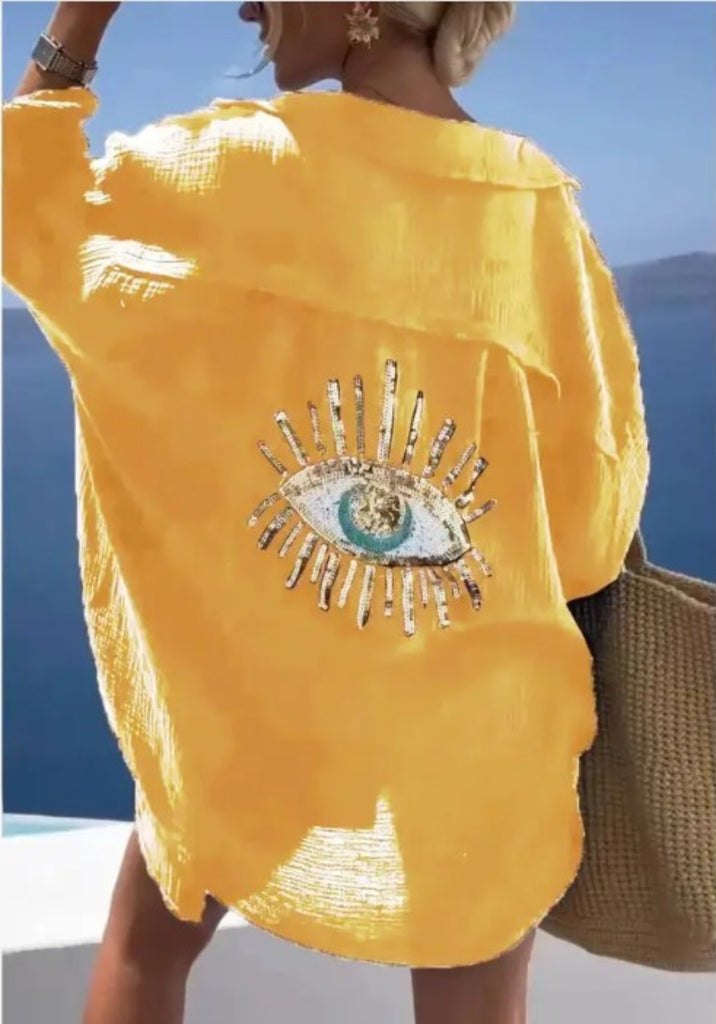 Evil Eye Sequin Shirt