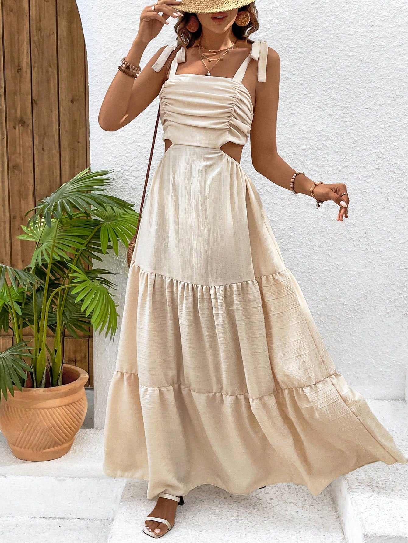phoenix midi dress Phoenix Cotton Embroidered Puff Sleeve Midi Dress