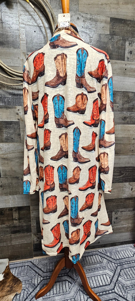 Turquoise Crazy Long Sleeve Top from Baha Ranch