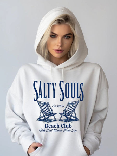 Salty Souls Beach Club Hoodie Sweatshirt