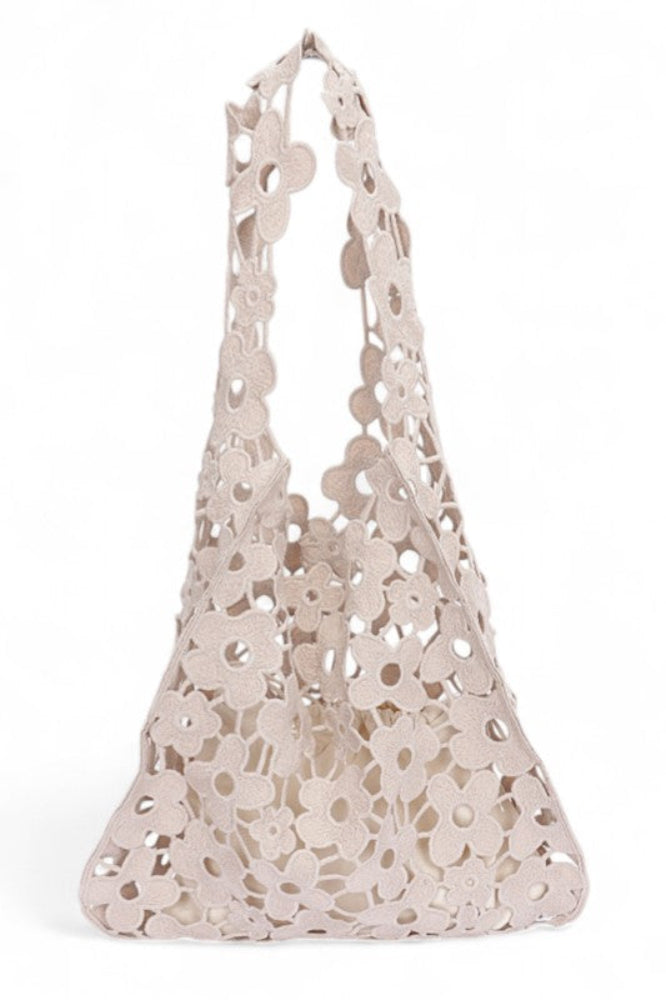 Romantically Yours Lace Cotton Tote Bag