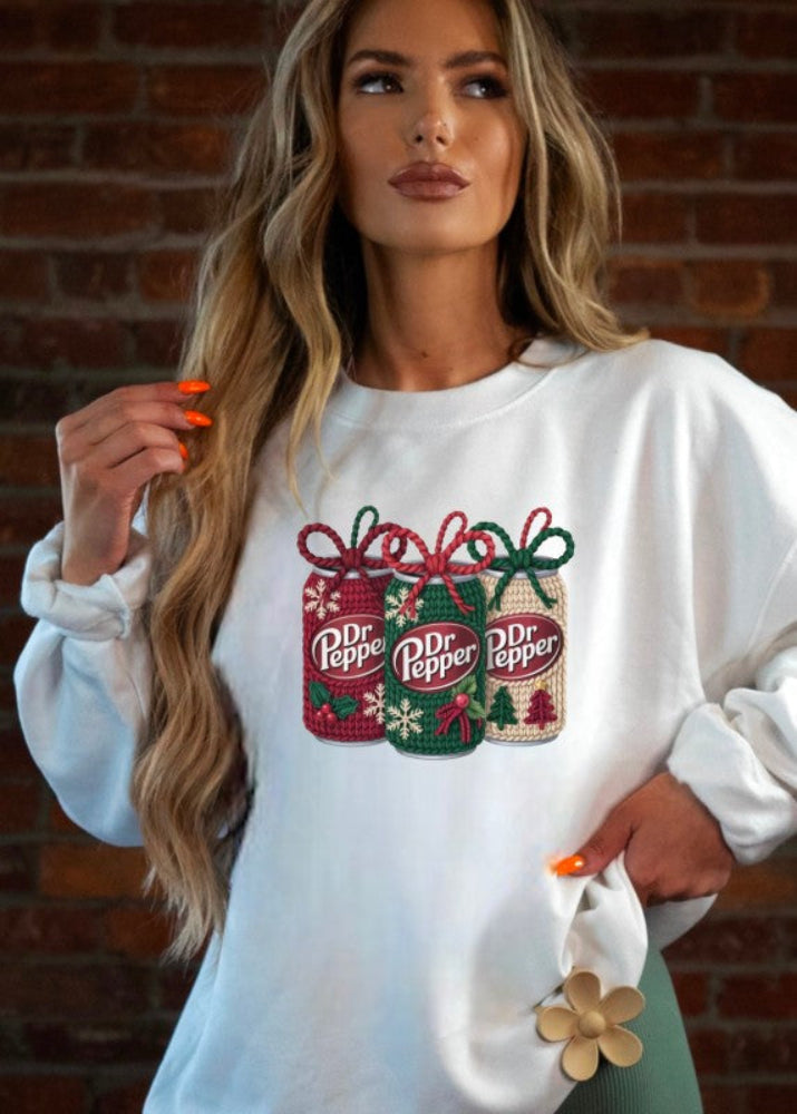 Crochet Dr Pepper Graphic Sweatshirt