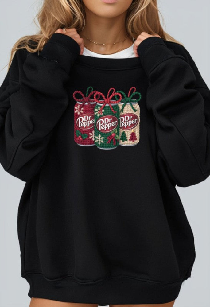 Crochet Dr Pepper Graphic Sweatshirt