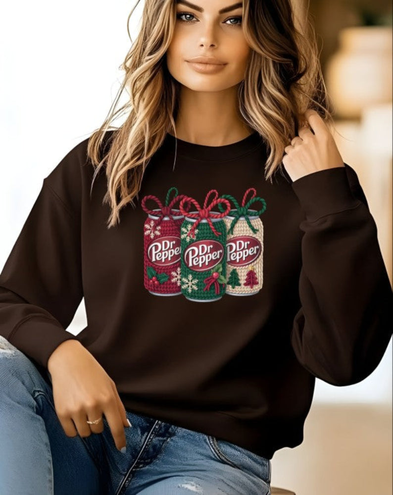 Crochet Dr Pepper Graphic Sweatshirt