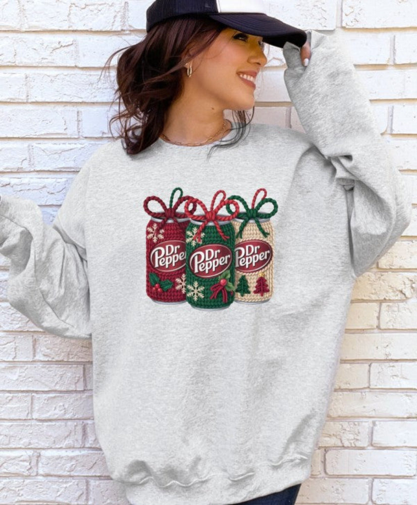 Crochet Dr Pepper Graphic Sweatshirt