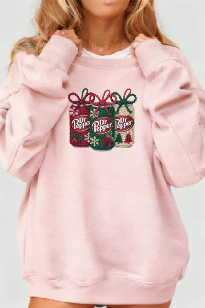 Crochet Dr Pepper Graphic Sweatshirt