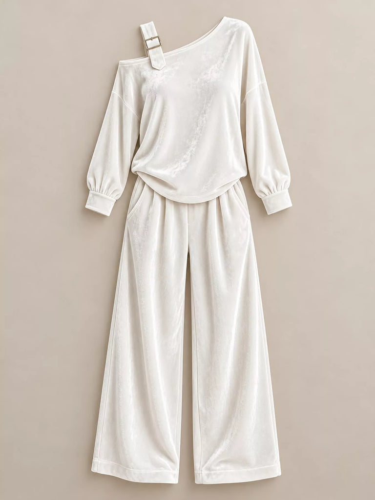 Next Level Asymmetrical Top and Pants Set
