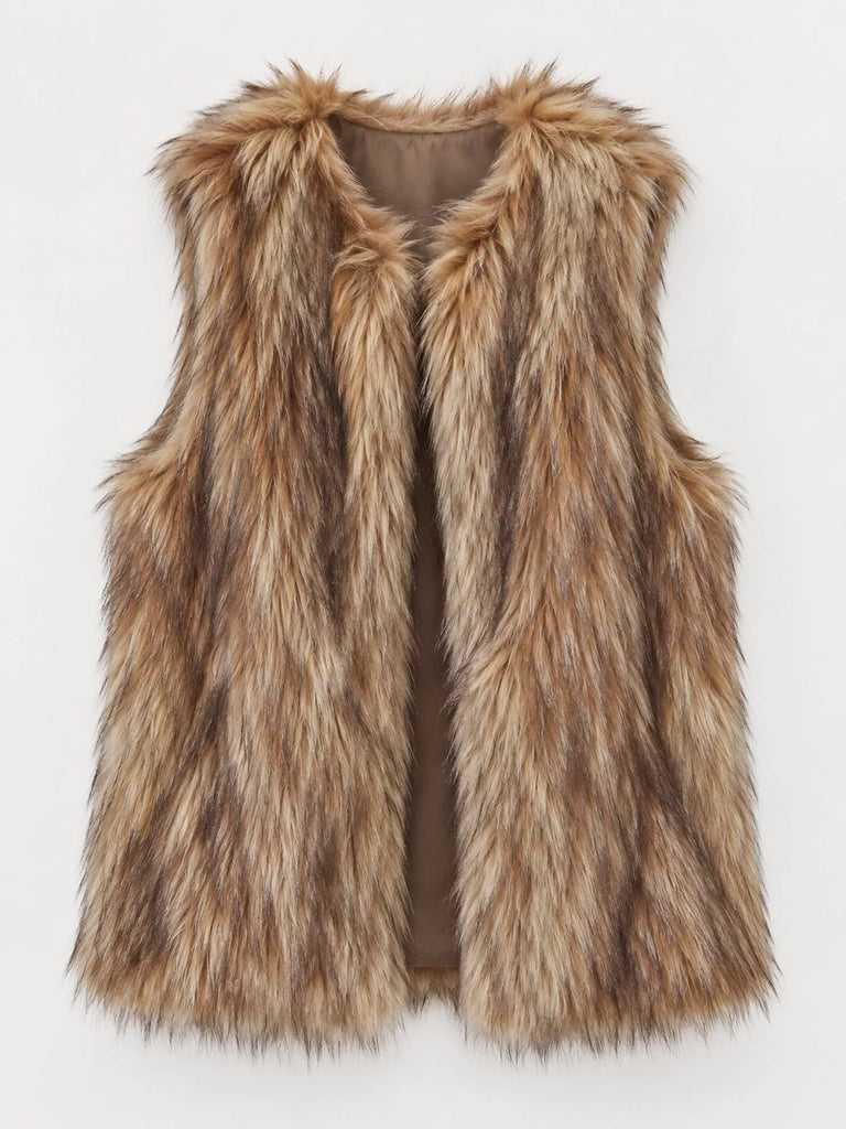Sadie Faux Fur Open Front Vest