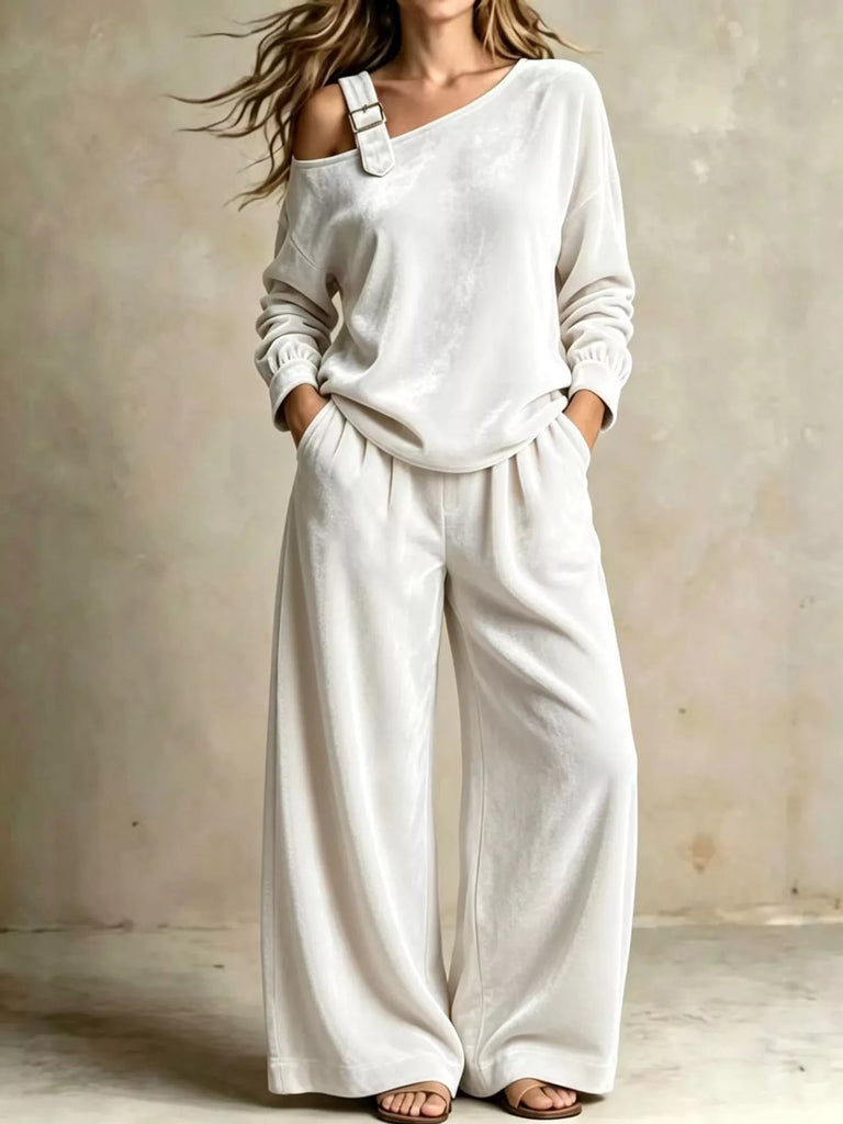 Next Level Asymmetrical Top and Pants Set