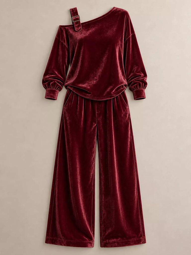 Next Level Asymmetrical Top and Pants Set