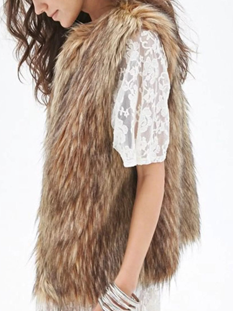 Sadie Faux Fur Open Front Vest