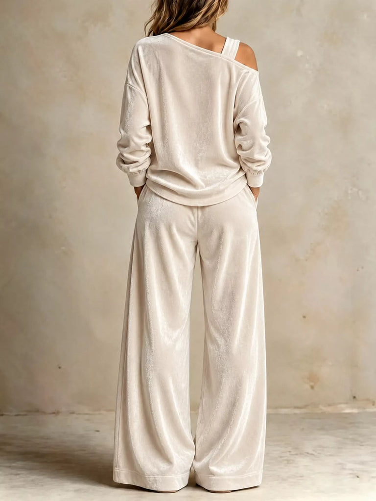 Next Level Asymmetrical Top and Pants Set