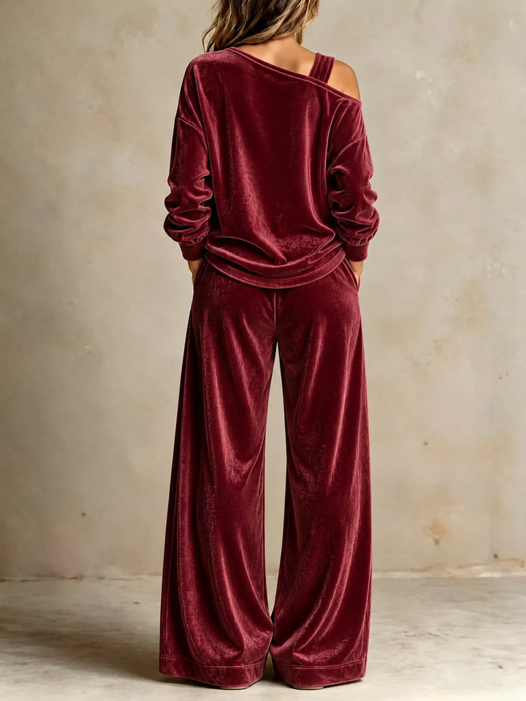 Next Level Asymmetrical Top and Pants Set