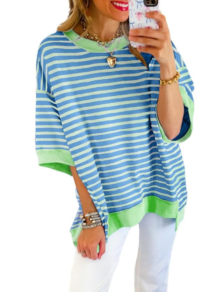 Amalfi Blues Striped Top