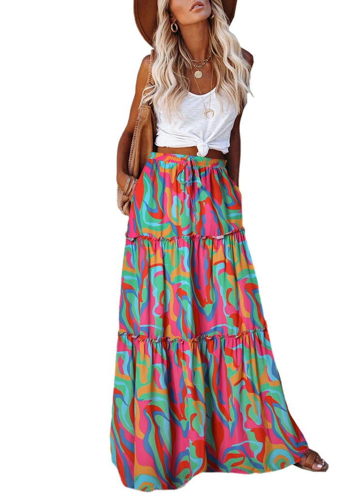 Feeling Good Tiered Bohemian Maxi Skirt