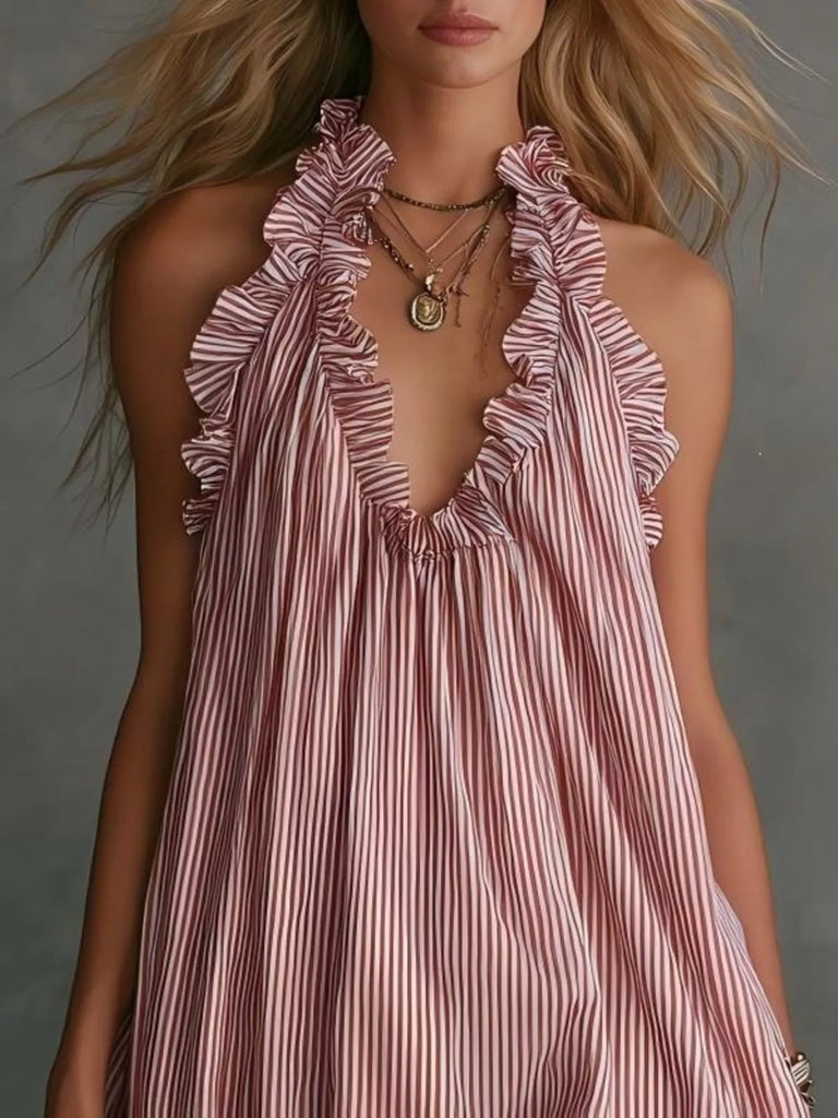 Seaside Vibes Ruffled Mini Dress