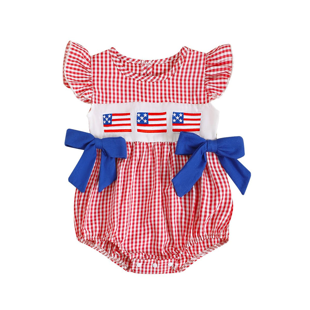 First 4th of July Baby Bubble Romper