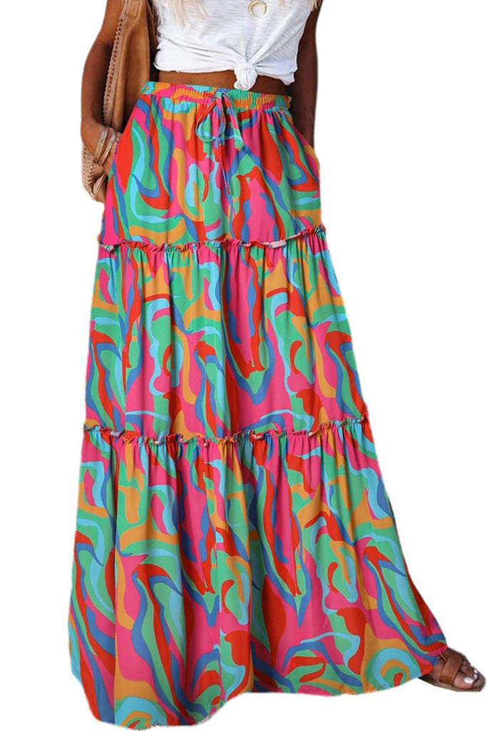 Feeling Good Tiered Bohemian Maxi Skirt