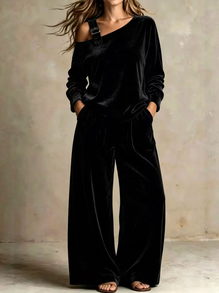 Next Level Asymmetrical Top and Pants Set
