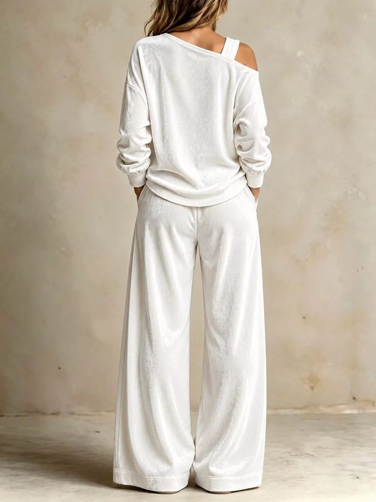 Next Level Asymmetrical Top and Pants Set