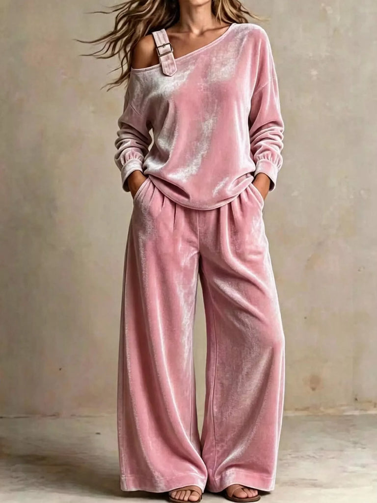 Next Level Asymmetrical Top and Pants Set