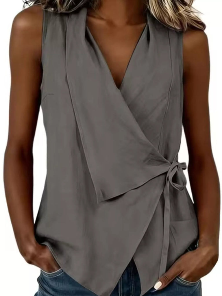 Suns Out Tie Detail Top
