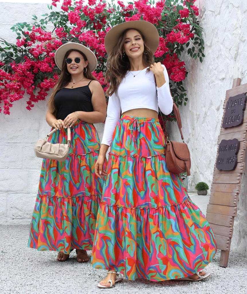 Feeling Good Tiered Bohemian Maxi Skirt