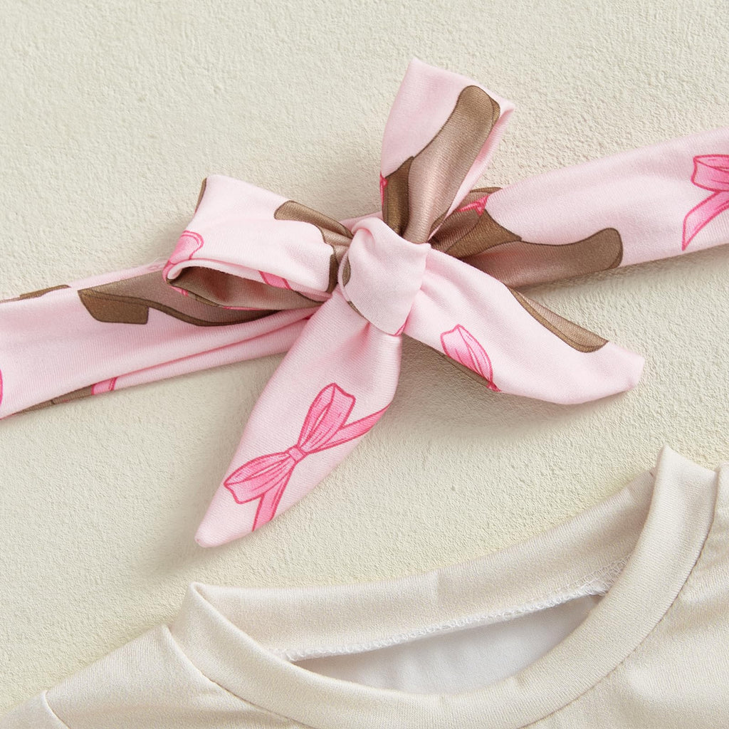 Cowgirl Up T-Shirt Tassel Top and Shorts with Headband