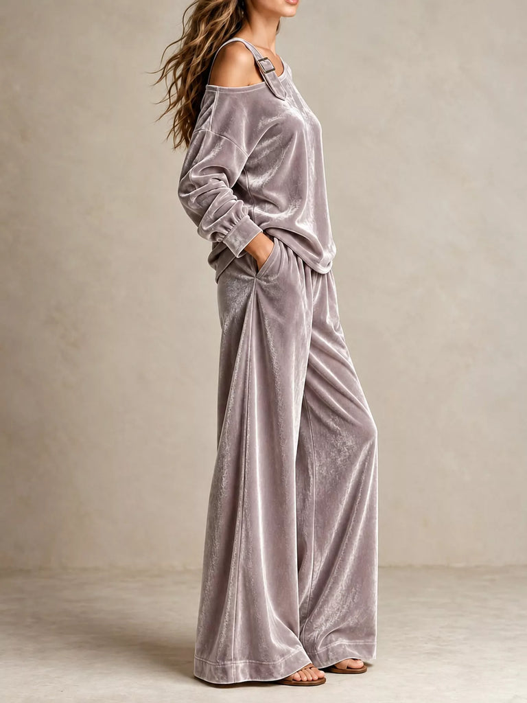 Next Level Asymmetrical Top and Pants Set