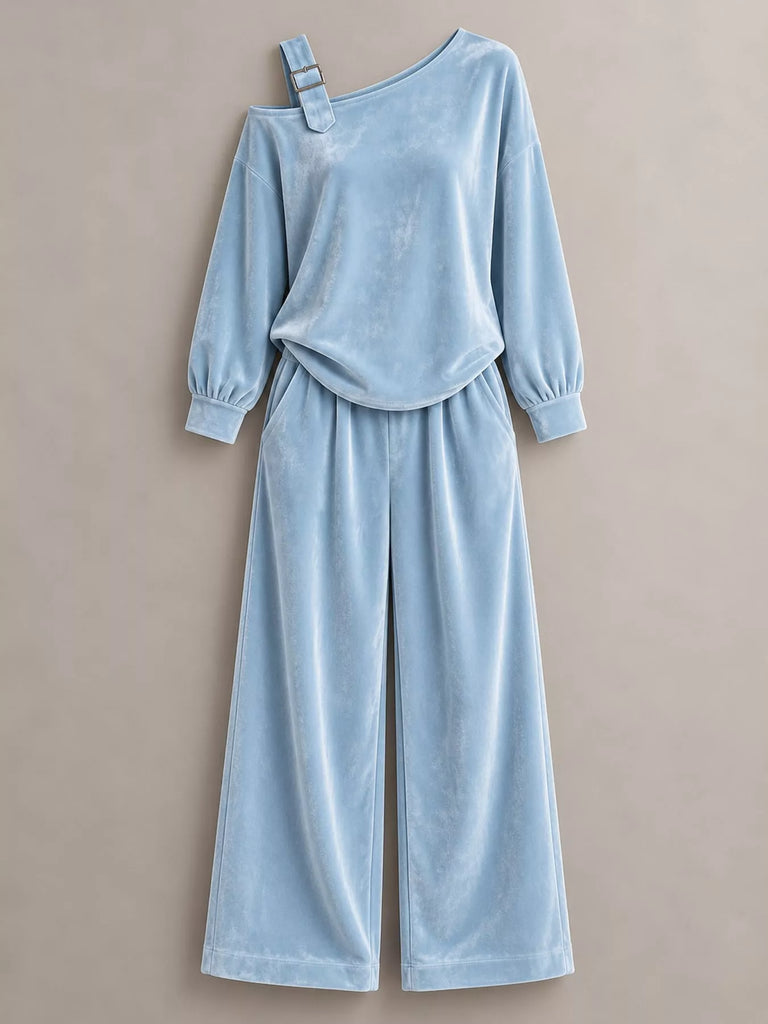 Next Level Asymmetrical Top and Pants Set