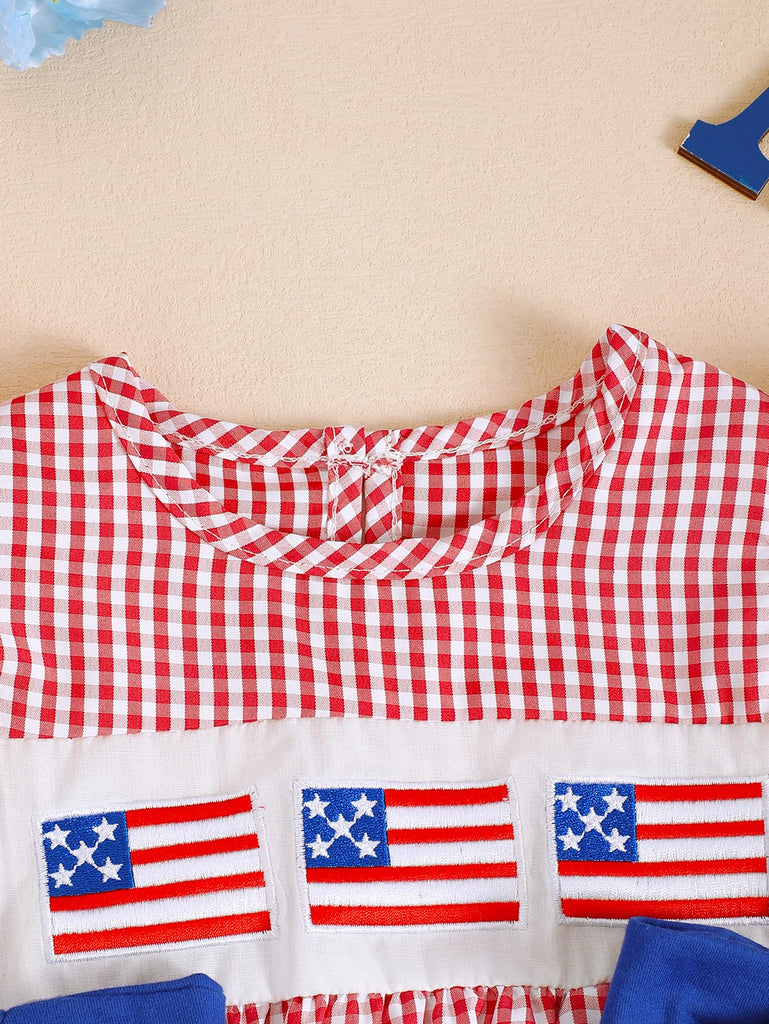 First 4th of July Baby Bubble Romper