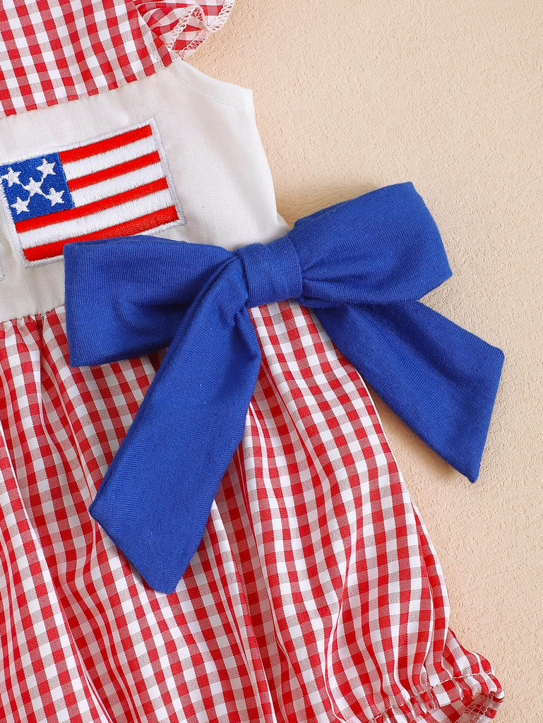 First 4th of July Baby Bubble Romper