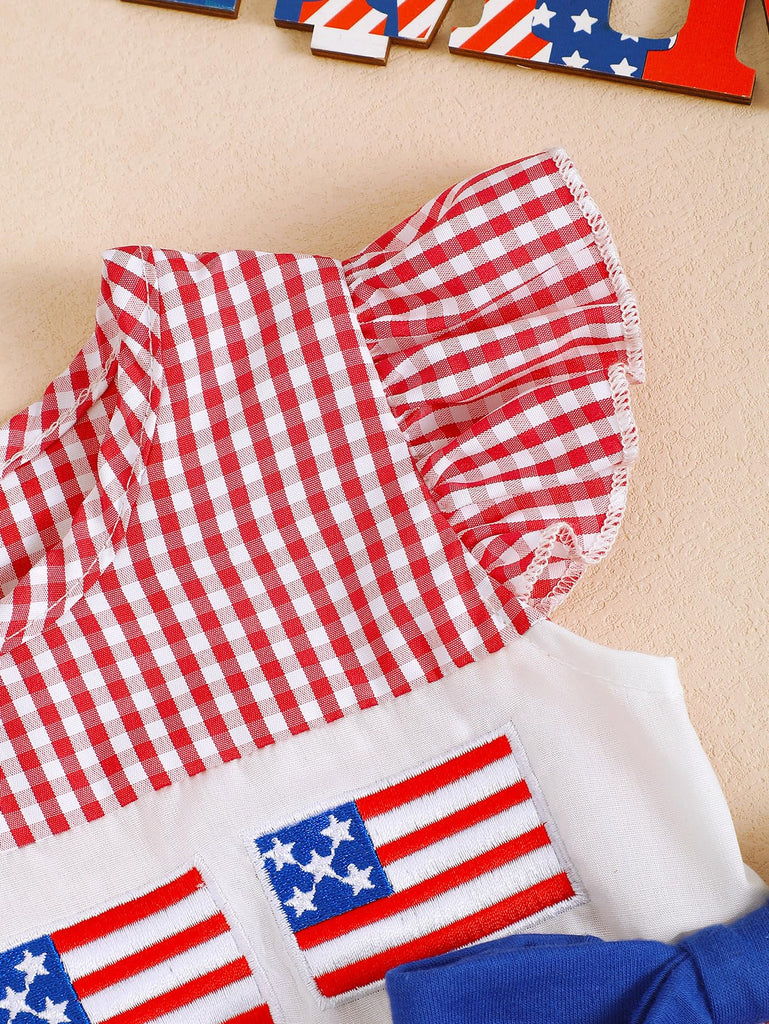 First 4th of July Baby Bubble Romper