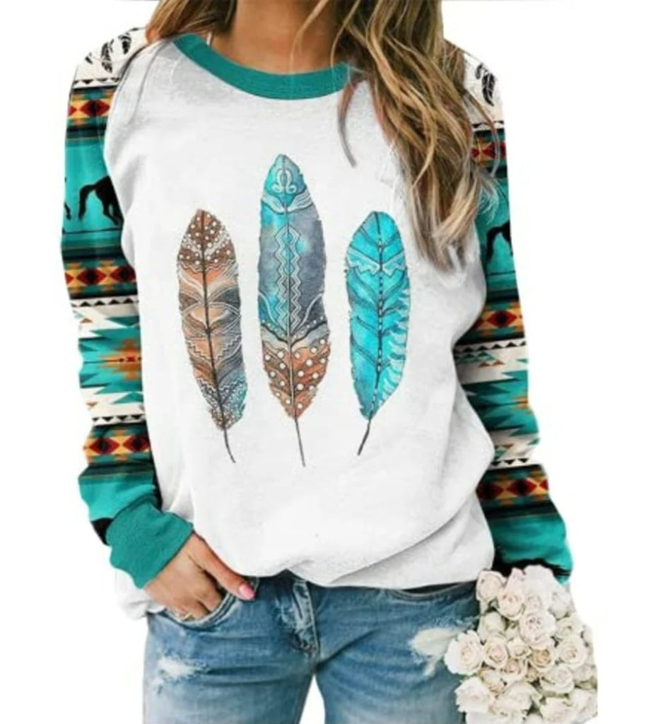 Aztec Feather Dreams Top