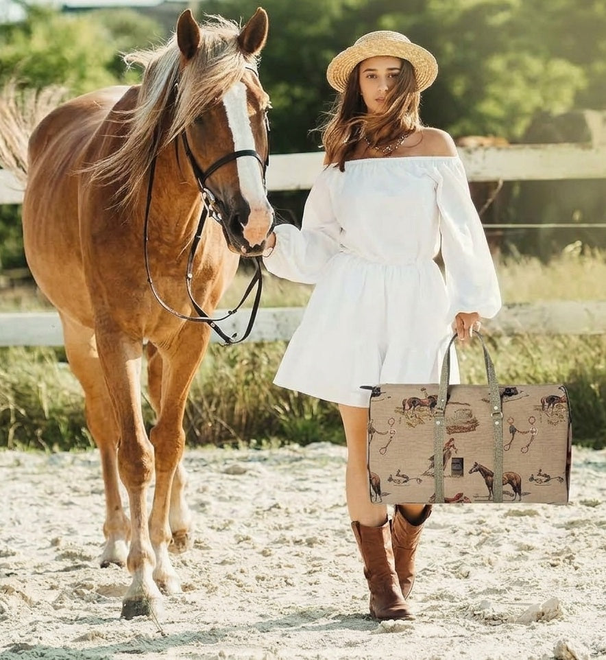 Equestrian Horse Tapestry Duffle Bag
