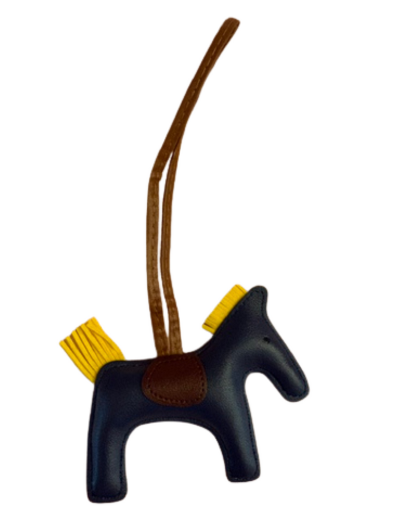 Luxury Faux Leather Horse Bag Charm & Keyring