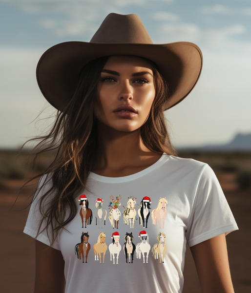 Christmas Horse Shirt Tee Horse Tee