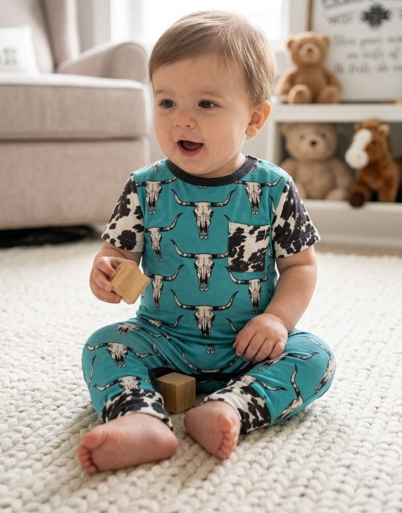 Bottle Fed Playdate Cow Print Jumper