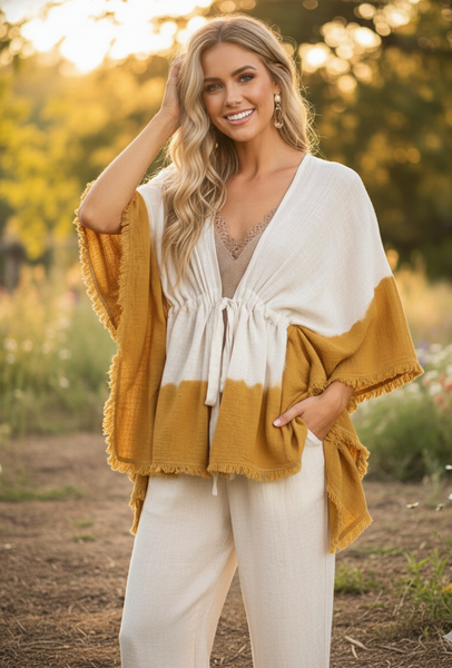 Dip Dye Kimono Top by Umgee