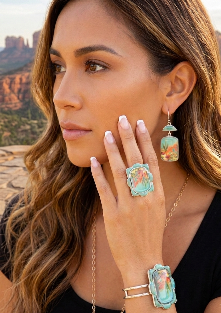 Scenic Desert Sedona Blue Turquoise Ring