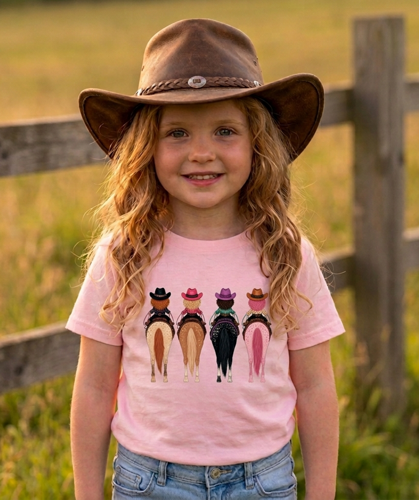 Unique and Fun Mommy and Me Saddle Up Tee Shirt
