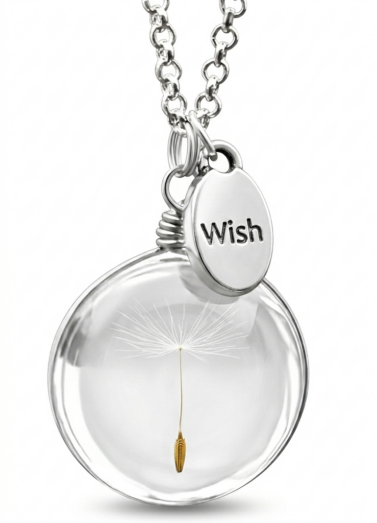 Dandelion Make A Wish Necklace