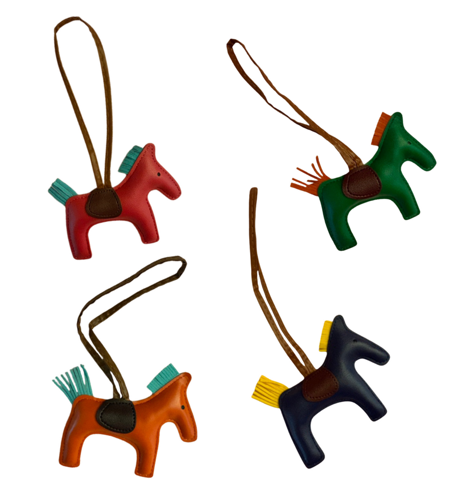 Luxury Faux Leather Horse Bag Charm & Keyring