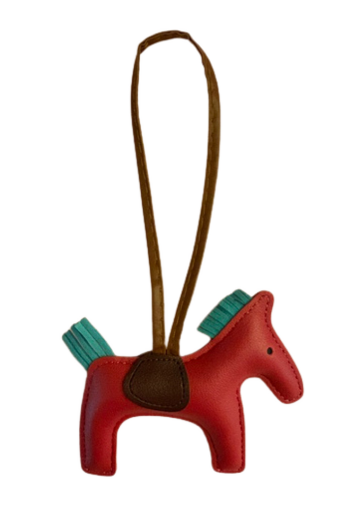 Luxury Faux Leather Horse Bag Charm & Keyring