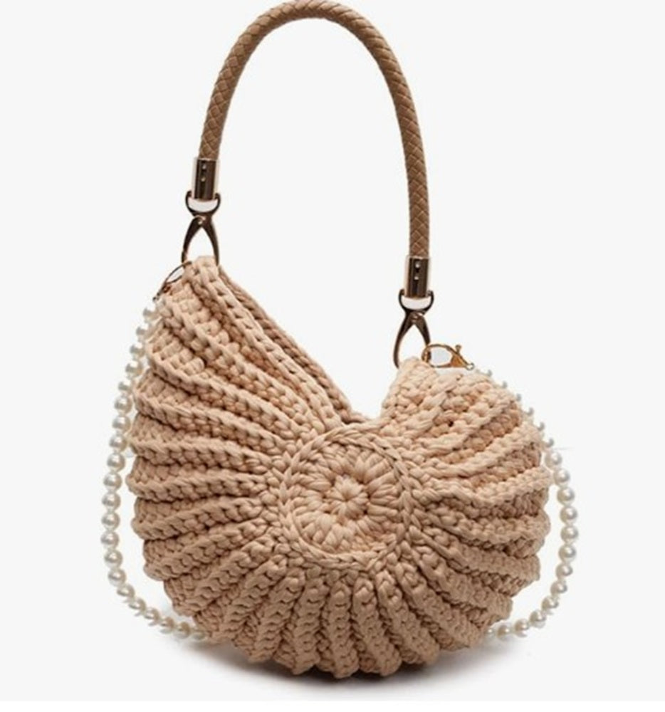 Handmade Crochet Seashell Purse